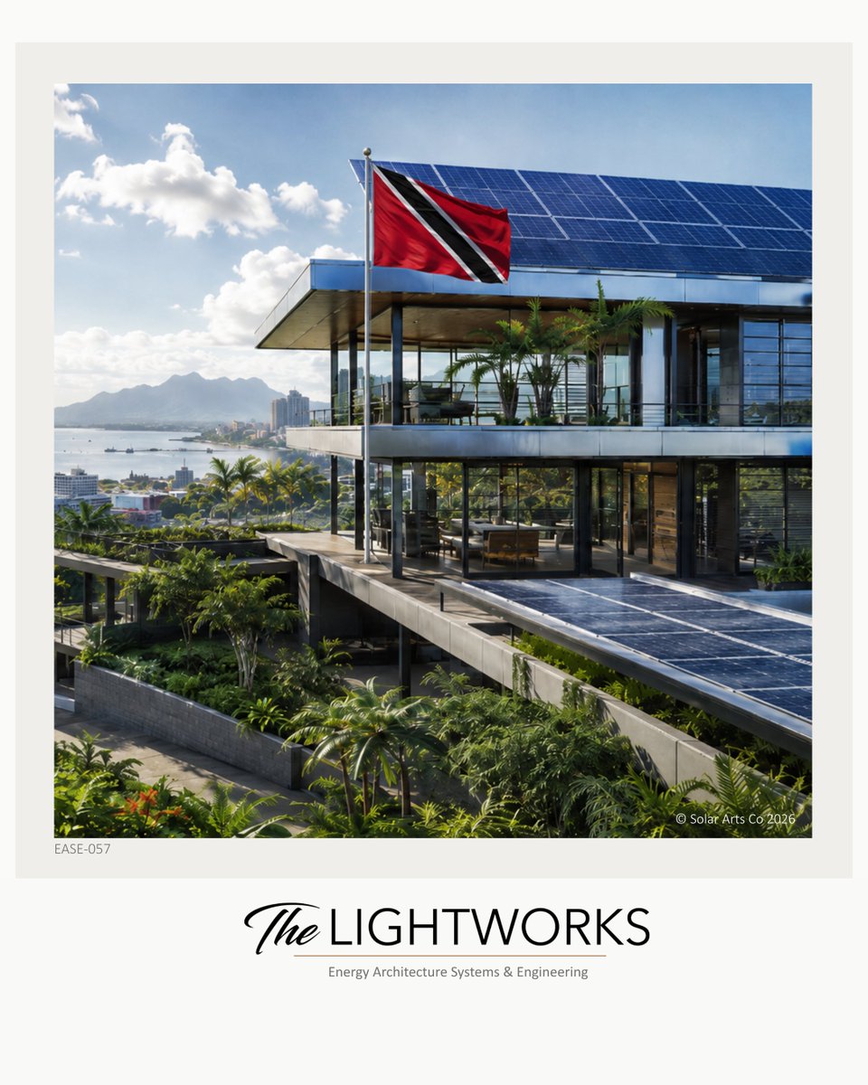 The_Lightworks's tweet photo. Trinidad and Tobago’s next energy revolution could begin with the buildings we design today. Solar architecture, island resilience, and self-powered spaces for a brighter Caribbean future.

https://t.co/y6FE4khdks

#TheLightworks #TrinidadAndTobago #SolarEnergy #RenewableEnergy https://t.co/1cFDuY9jEJ