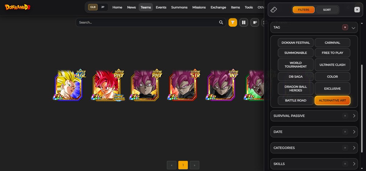 Ale77x_'s tweet photo. With the latest data download, I had to fix a couple of things that were no longer working properly, and I also added a new tag to make viewing alternate artworks easier. 
Sorry again for the earlier lag and the issues in general https://t.co/abFCfe8O74