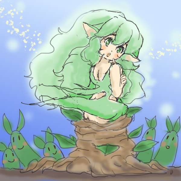 「5月の木の精」|とろろ（星尾 登路郎）＠昭和の古狸のイラスト