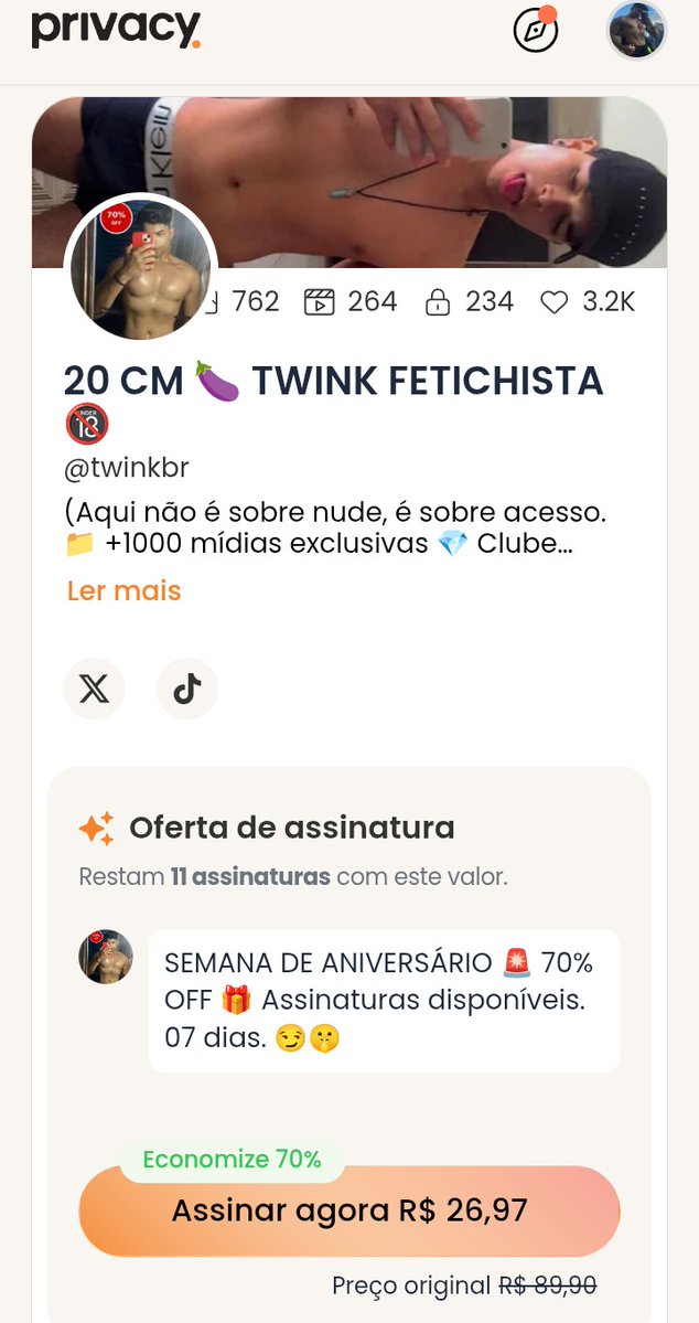 70 % OFF 🎁 20CM 🍆 TWINK FETICHISTA 🔞 tweet media