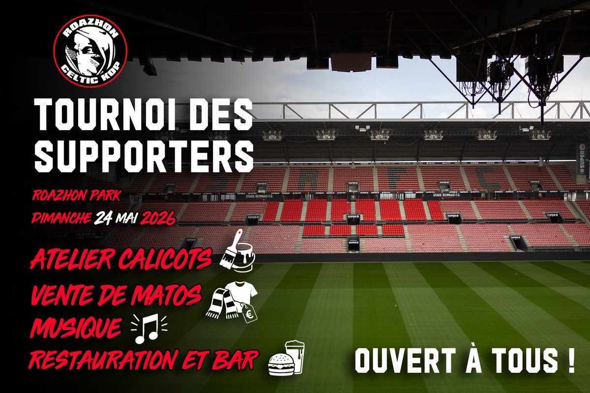 RCK1991's tweet photo. Nous vous donnons rendez-vous dimanche 24 au Roazhon Park pour le tournoi des supporters organisé par le RCK !

Que vous veniez regarder les matchs,passer un moment et discuter avec nous,acquérir notre nouveau matos ou simplement boire un verre au soleil, vous êtes les bienvenus. https://t.co/j1sprdO5bx