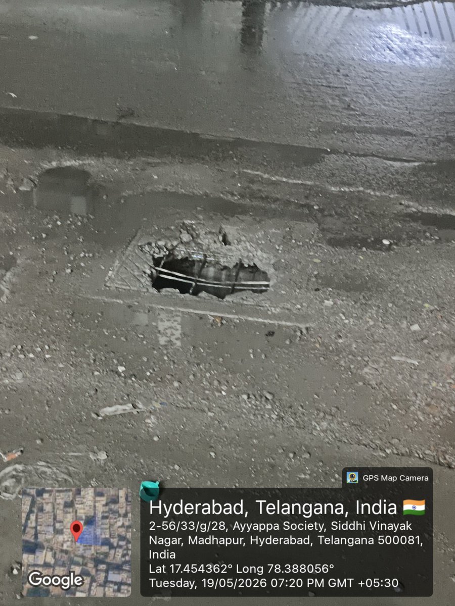NapQueenMee's tweet photo. @AEE_Madhapur @MC_Cyberabad @CMC_Offcl @HMWSSBOnline Madam @GummallaSrijana garu what the reality happening in madhapur. With the one week the manhole position like this means please take serious action on this kind of works https://t.co/mP2tRroUjQ