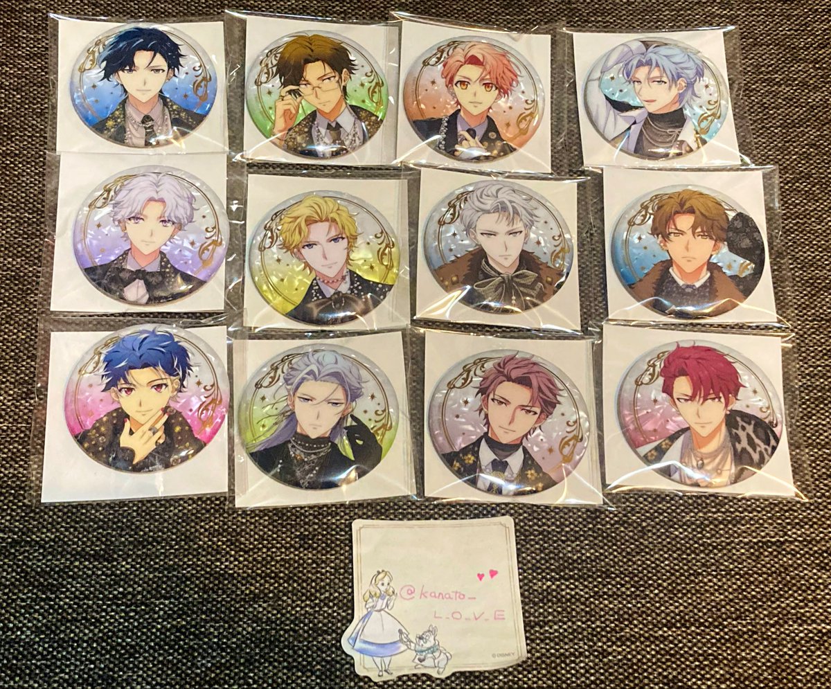 kanato_L_O_V_E's tweet photo. 【交換】アイドリッシュセブン アイナナ EXPO 缶バッジ 缶バ クリアカード 特典 チケット風 

譲：画像参照
一織 大和 三月 環 壮五 ナギ 楽 龍之介 百 千 トウマ 虎於

求：缶バ クリアカード→天 陸 各6
    特典→天2 陸3

郵送希望📮
お気軽にお声掛けください🙇🏻‍♀️ https://t.co/eiqSM55fIZ