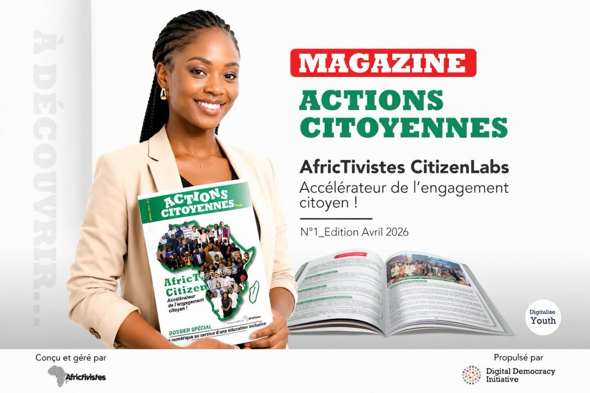 CitizenLabTchad's tweet photo. Le 1er numéro de ACTIONS CITOYENNES Mag est disponible 
 Thème : « Le numérique au service d’une éducation plus inclusive »
Au sommaire : édito, entretien, portrait, décryptage et plus encore…
https://t.co/PUW507MnX2⁠�
@AFRICTIVISTES
@YouthCohort
@WenakLabstd
#AfricTivistes https://t.co/z0rvjGXIH4
