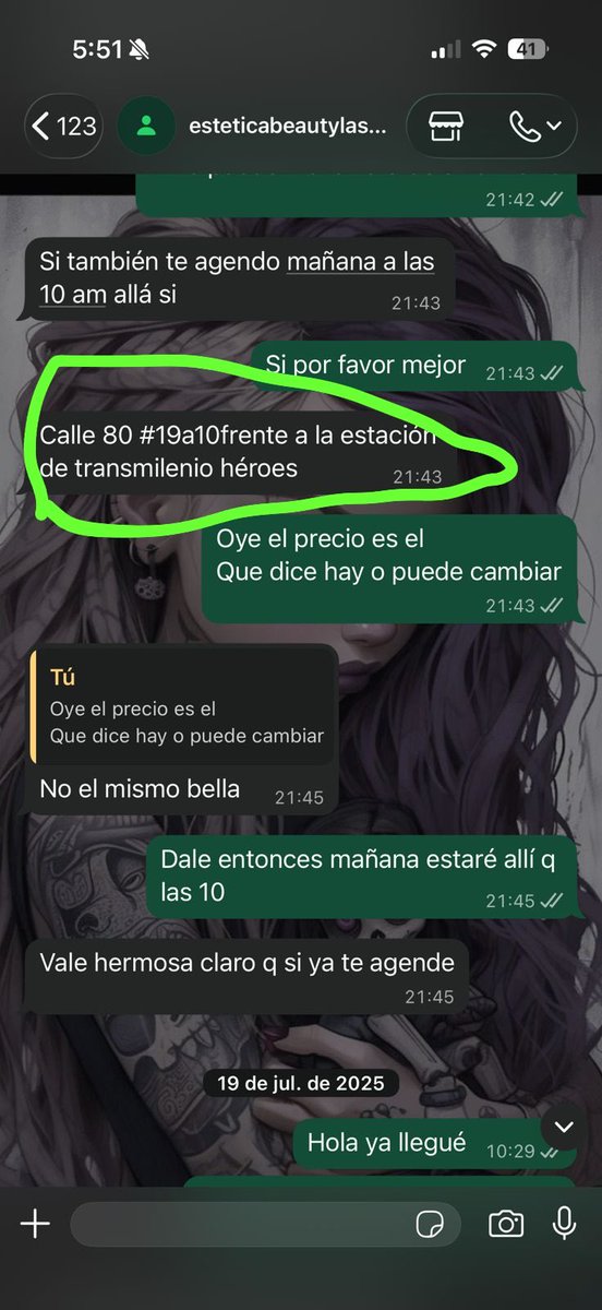 santiagoangelp's tweet photo. #ATENCIÓN Estas son las pruebas de que la estética en donde se operó Yulixa Toloza no tiene una sola sede. Atendieron a otras mujeres en una sede en héroes al norte en Bogotá. Mismos números de wh. Otras Mujeres casi mueren en héroes. Las otras sedes siguen abiertas. https://t.co/TJlWNrbm6m