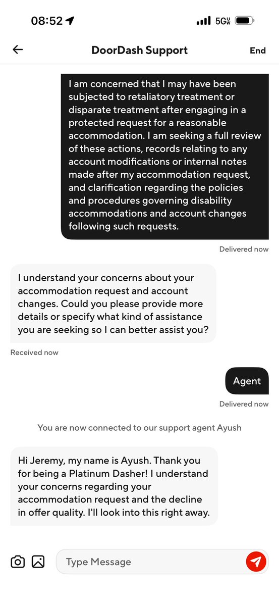 jsmith12811's tweet photo. DoorDash: “We support drivers.”

Also DoorDash: refuses to honor a disability accommodation request
Lowe’s gets cheap labor moving oversized items. Drivers take the strain, vehicle wear, and risk.
Funny, everyone profits except the person doing the work.
 #DisabilityRights https://t.co/NWSunIxhis