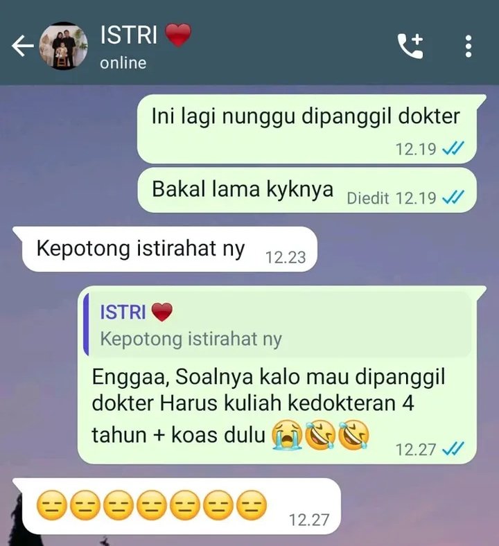 aliasmaaf's tweet photo. Mohon pencerahannya dok, 
Yang saya bilang kan bener ya dok, kok istri saya bete

CC @tirta_cipeng @GiaPratamaMD https://t.co/fdp4rTxvnf