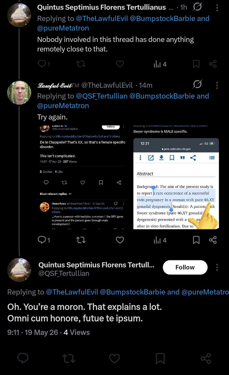TheLawfulEvil's tweet photo. @QSF_Tertullian @BumpstockBarbie @pureMetatron Cowardly little shit. https://t.co/Wjye4yCPUL