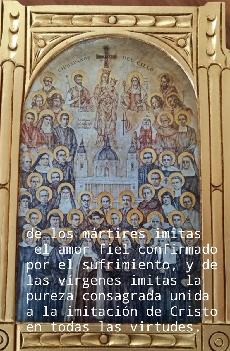 cereal4's tweet photo. de los mártires imitas el amor fiel confirmado por el sufrimiento, y de las vírgenes imitas la pureza consagrada unida a la imitación de Cristo en todas las virtudes. https://t.co/rfj34RSxEY
