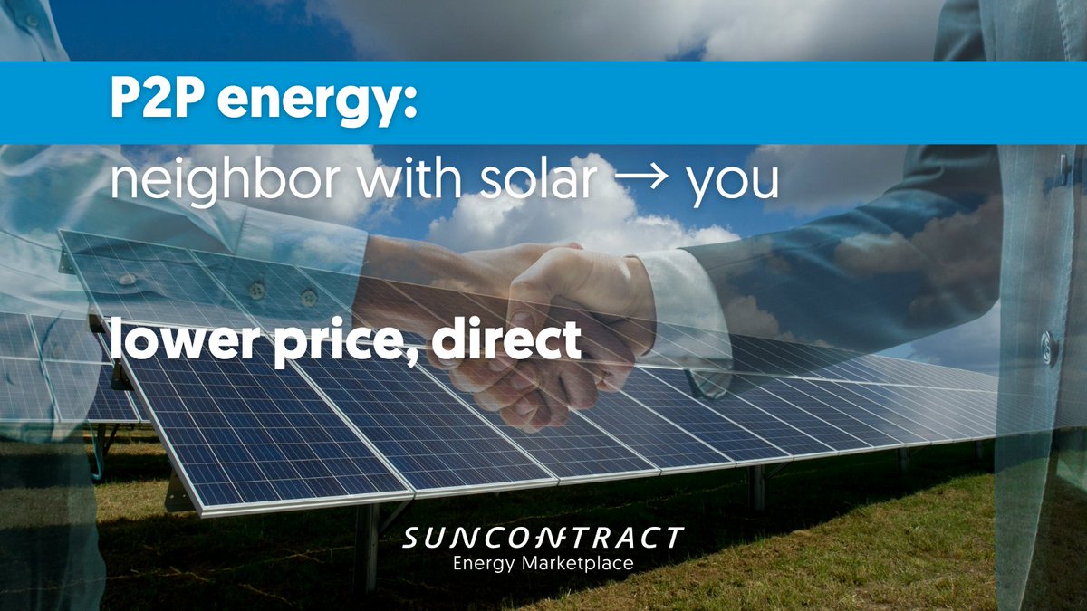 sun_contract's tweet photo. Want to buy #solar #energy directly from a peer? 🌞 Start today @ #SunContract's Energy #Marketplace! https://t.co/QlTAezgfOE
