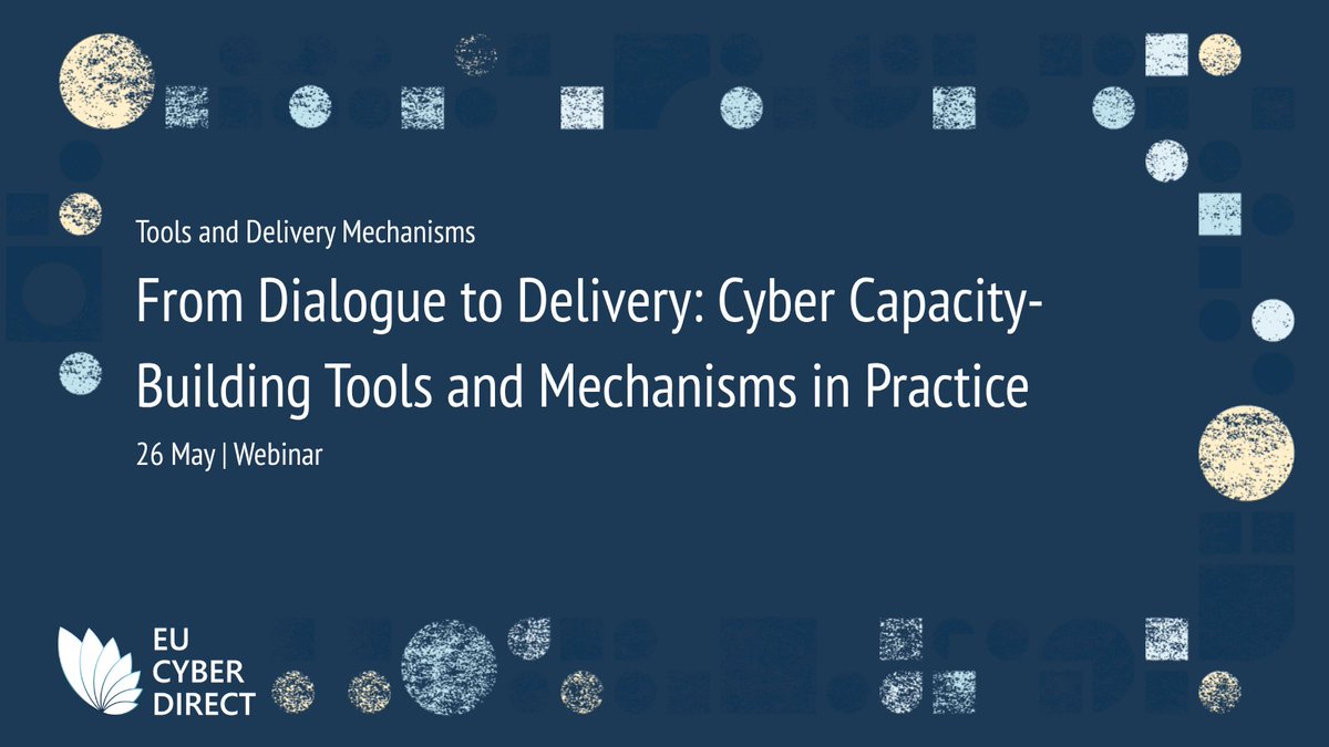 EUCyberDirect's tweet photo. 🌐Strengthening cyber capacity-building in practice

Join our second EU:CD Fellowship webinar to explore how tools and mechanisms support capacity-building, with examples from the Western Balkans, Ukraine &amp; Latin America

🗓26 May
⏰09:00 EST | 15:00 CET
👉https://t.co/eJxry0ezPw https://t.co/a59UNCS625