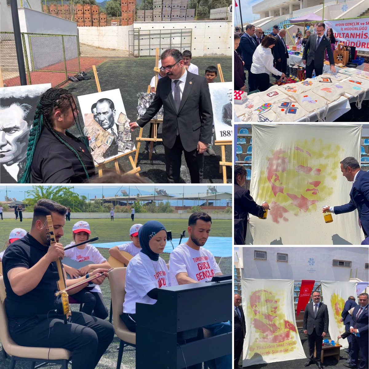 SultanhGm's tweet photo. Sultanhisar Stadyumu’nda 19 Mayıs coşkusu! 🇹🇷
Spor ve öğrenci gruplarımızın muhteşem gösterileri, sanat sergileri ve 19 Mayıs haftası yarışmalarının Ödül Töreni ile bayramımızı gururla kutladık. Dereceye giren tüm gençlerimizi tebrik ediyoruz! 🏆👏 https://t.co/KH12HKJaB4