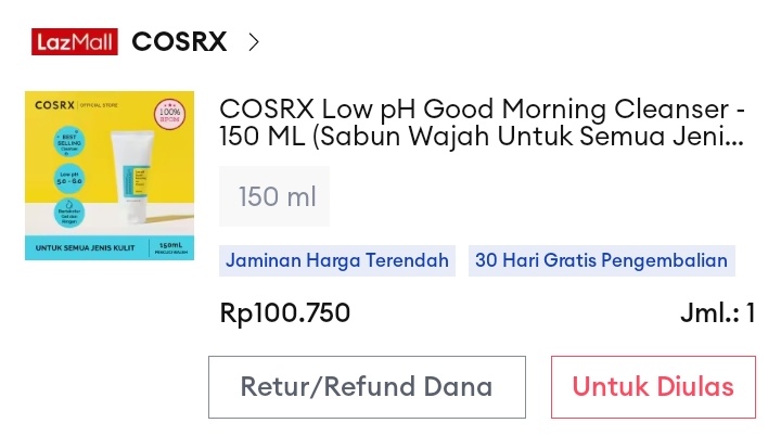 fineeebee's tweet photo. preloved cos rx low pH good morning cleanser 150 ml, baru terpakai sekitar 10 ml, dijual karena ternyata ngga cocok di aku, 60k aja https://t.co/eBpOoD8FLO