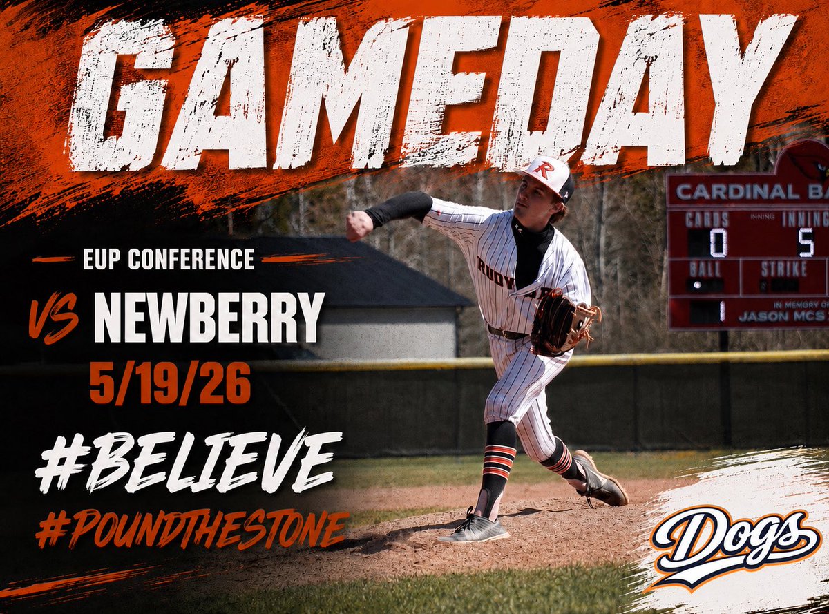 RudyardBaseball's tweet photo. EUP CONFERENCE GAMEDAY 🆚 Newberry!!!!

#Believe
#PoundTheStone⚒️🪨 https://t.co/1UMMB4haTU