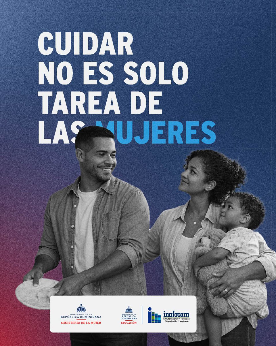 INAFOCAMRD's tweet photo. En muchas casas, alguien siempre está pendiente de todo.

De la comida, de los niños, de lo que falta.

Cuidar no es "dar una mano'. Es una
 responsabilidad que debe compartirse.

Cuando el cuidado se distribuye mejor, también se abren más oportunidades. https://t.co/vKSEZq6j39