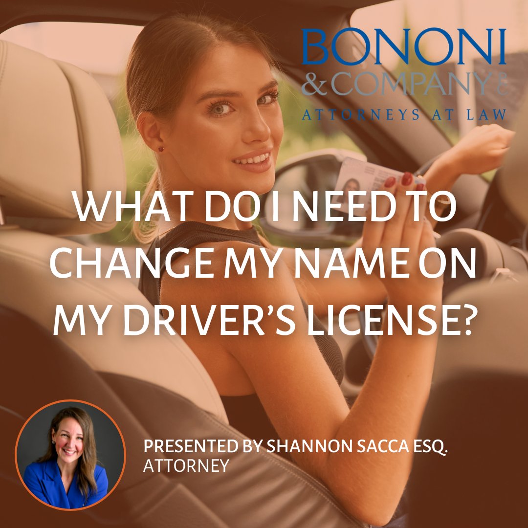 BononiCompanyPC's tweet photo. In this video, Shannon Sacca, Attorney at Bononi & Company, explains the steps required to change your name on your Pennsylvania driver’s license after marriage, divorce, or a court order.
https://t.co/jZiB7qTX8m
#NameChange #PennDOT #MarriagePlanning #DivorceProcess https://t.co/qY57OeLa4f