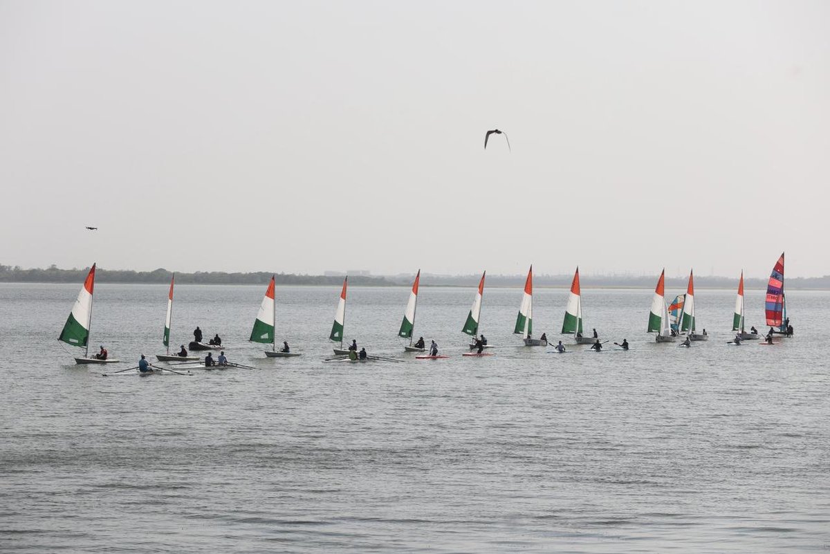 BhopalIndex's tweet photo. 🚨 The Indian Navy chose Bhopal 

The Indian Navy has inaugurated its premier Naval Sailing Node at Bhojtal (Upper Lake), turning Bhopal into a key centre for naval watermanship training and competitive water sports.

- The inauguration was led by Chief of Naval Staff Admiral Dinesh K Tripathi in the presence of senior defence officials, NCC cadets, students and civil administration officials.

- The Ministry of Defence said that the facility aims to motivate the youth of Madhya Pradesh to embrace competitive water sports and inspire them to join the Defence Forces.

⏩ What makes this even more remarkable?

- The Indian Navy chose a LANDLOCKED city for one of its major sailing training facilities.

⏩ And the reason is extraordinary:

➡️ Bhopal is already India’s major water sports and training hub.

➡️ 17 out of 34 sailors in the Indian Navy Sailing Team are from Madhya Pradesh — nearly HALF of the national squad.

➡️Bhopal’s talent pipeline has become so strong that the Navy has now established a dedicated Navy-grade training hub right on the historic Bhojtal.

⏩ The new facility will train : 

• Indian Navy Sailing Team 
• Navy Rowing Team 
• Navy Kayaking & Canoeing Teams 
• NCC Cadets

⏩The celebrations featured a spectacular Sail Parade by 30+ naval personnel from the Indian Naval Watermanship Training Centre (INWTC), Visakhapatnam along with live demonstrations of : 

• Sailing 
• Rowing 
• Kayaking 
• Canoeing

⏩About Bhojtal (Upper Lake) : 

• Built in the 11th century by Raja Bhoj 
• Spread across 36.1 sq km 
• One of India’s oldest & largest man-made lakes 
• Recognised Ramsar Wetland Site

⏩ This is more than just a sports facility :

➡️It is a strategic investment in :

 ✔️ Defence preparedness
✔️ Youth development
✔️ Olympic-level sports infrastructure
✔️ India’s future sailing champions

#Bhopal #Madhyapradesh #Indiannavy
#Sports #WaterSports #Defence #BhopalDevelopmentIndex #SportsInfrastructure #Sailing #Kayaking #Canoeing #Rowing  #SportsIndia #IndianArmedForces #Olympics #KheloIndia #Tier2cities #Tier2india #Emergingcities
