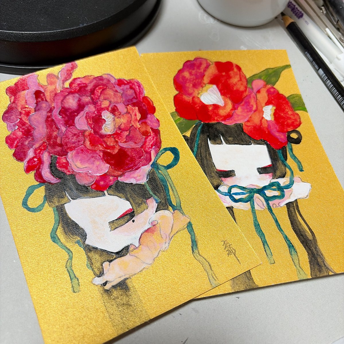 デザインフェスタ63
ふみと先生とライブペイント参加します〜🌊
西館O-48です🖌️
グッズ他にもたくさんあるしハガキサイズ〜A4くらいまでの原画もたくさん持っていってます!!100円シールガチャなどもあります✴︎✴︎
よろしくお願いします🪷

#デザフェス63お品書き #デザフェス 