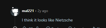 bagworkooor's tweet photo. So this is good but lets meme it

Go to the official Nihilism subreddit

They literally have a PFP of a cat
https://t.co/nXjqVdT17H

The ultimate Nietzschean cat

People are literally saying he looks like Nietzsche too
https://t.co/hzWHOfyhSA https://t.co/dwJ1stBvpO