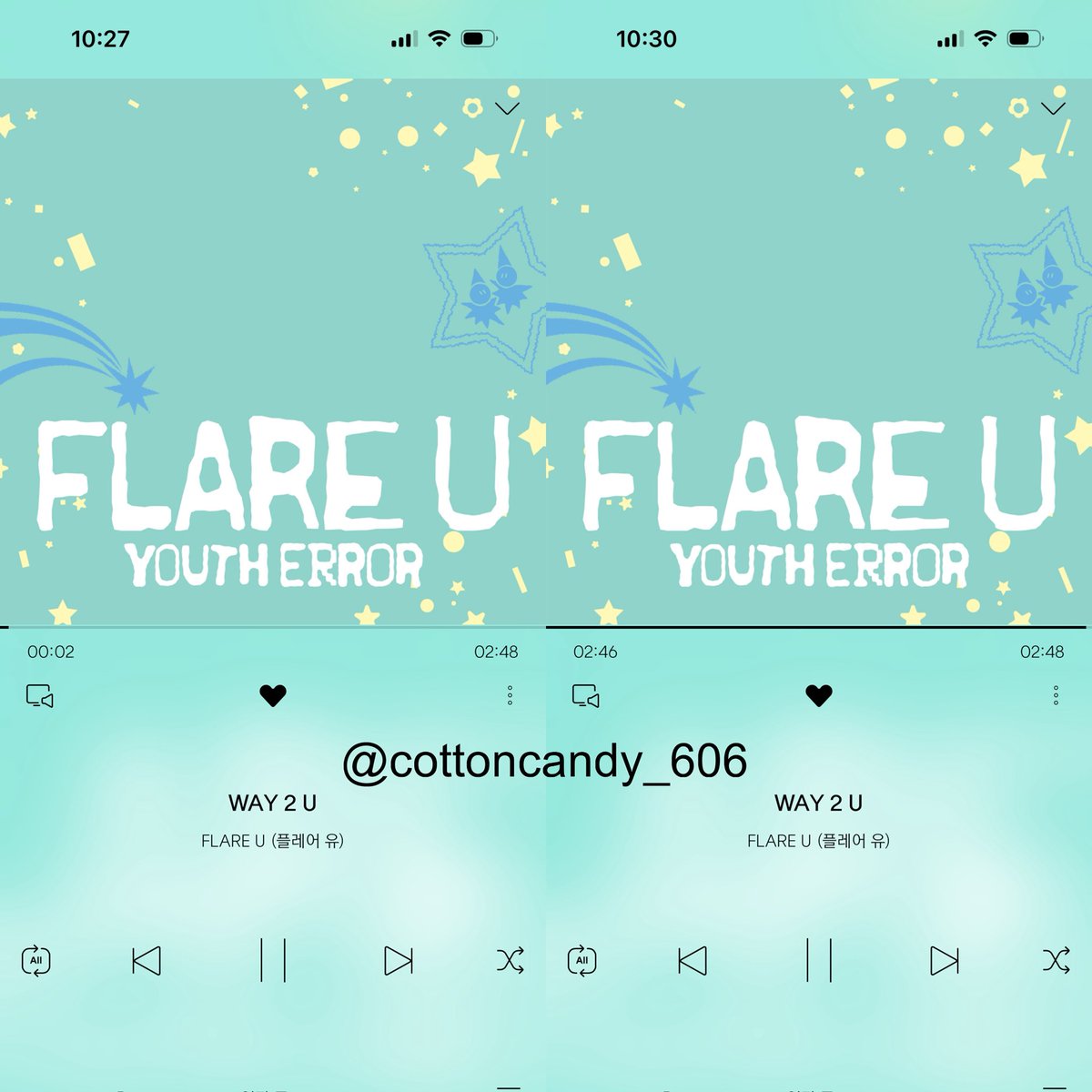 cottoncandy_606's tweet photo. 5/19
#FLAREU #플레어유
#YOUTH_ERROR #WAY2U
#WAY2U_Streaming https://t.co/cYrGyOWNn2