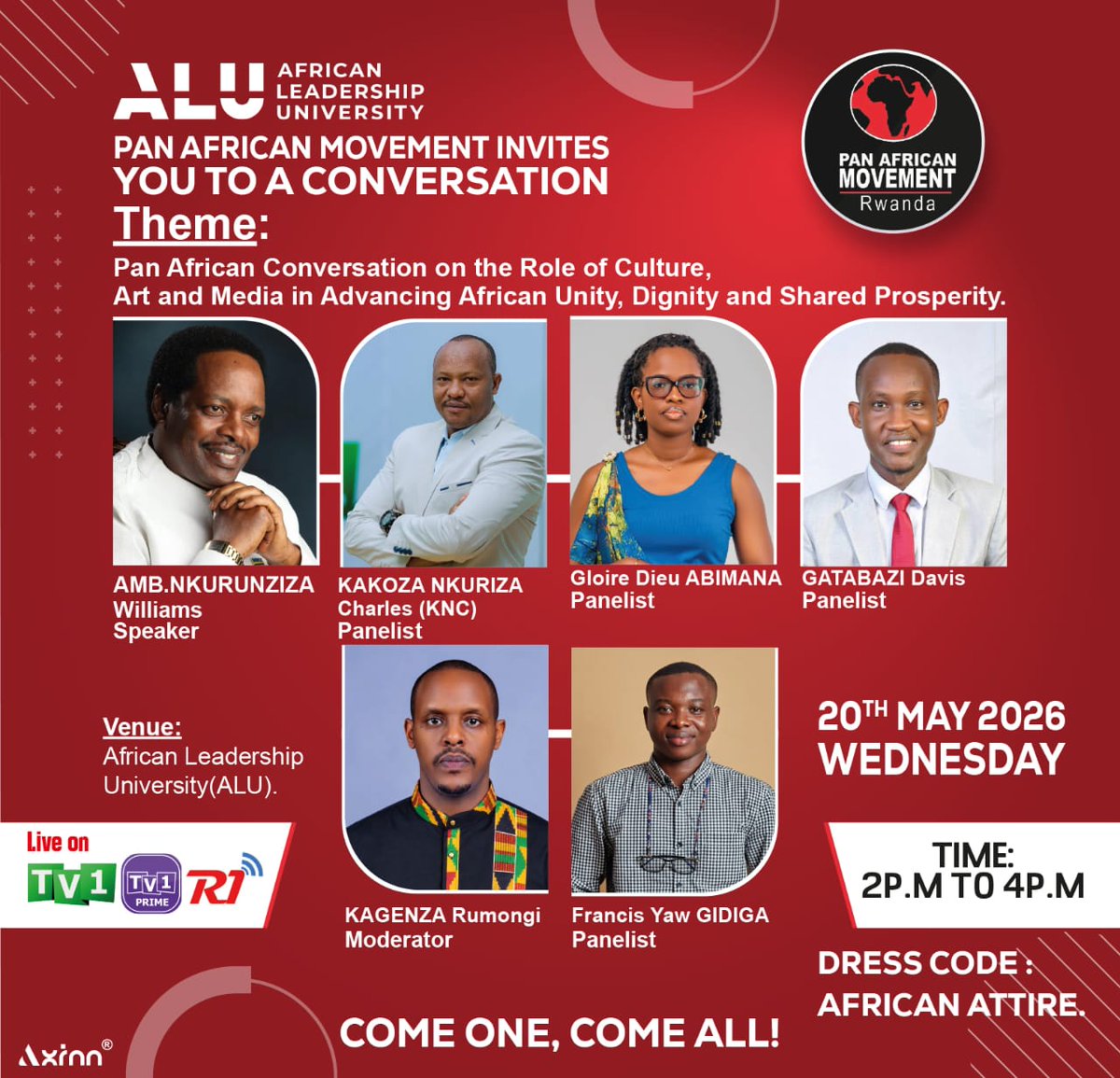 TV1Rwanda's tweet photo. We invite you to follow this informative talk show, which will be aired live on TV1, YouTube, Radio One, and TV1 Prime. https://t.co/cFwsGLL7Ia