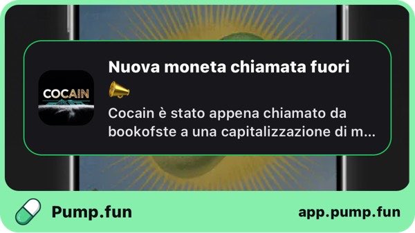 bookofste's tweet photo. Appena annunciato Cocain a 2,39 USDK mcap. Seguimi sull'app https://t.co/UAi61UdvyL per ricevere avvisi istantanei: https://t.co/PTkdppcvL6 https://t.co/A0Pfh912AZ