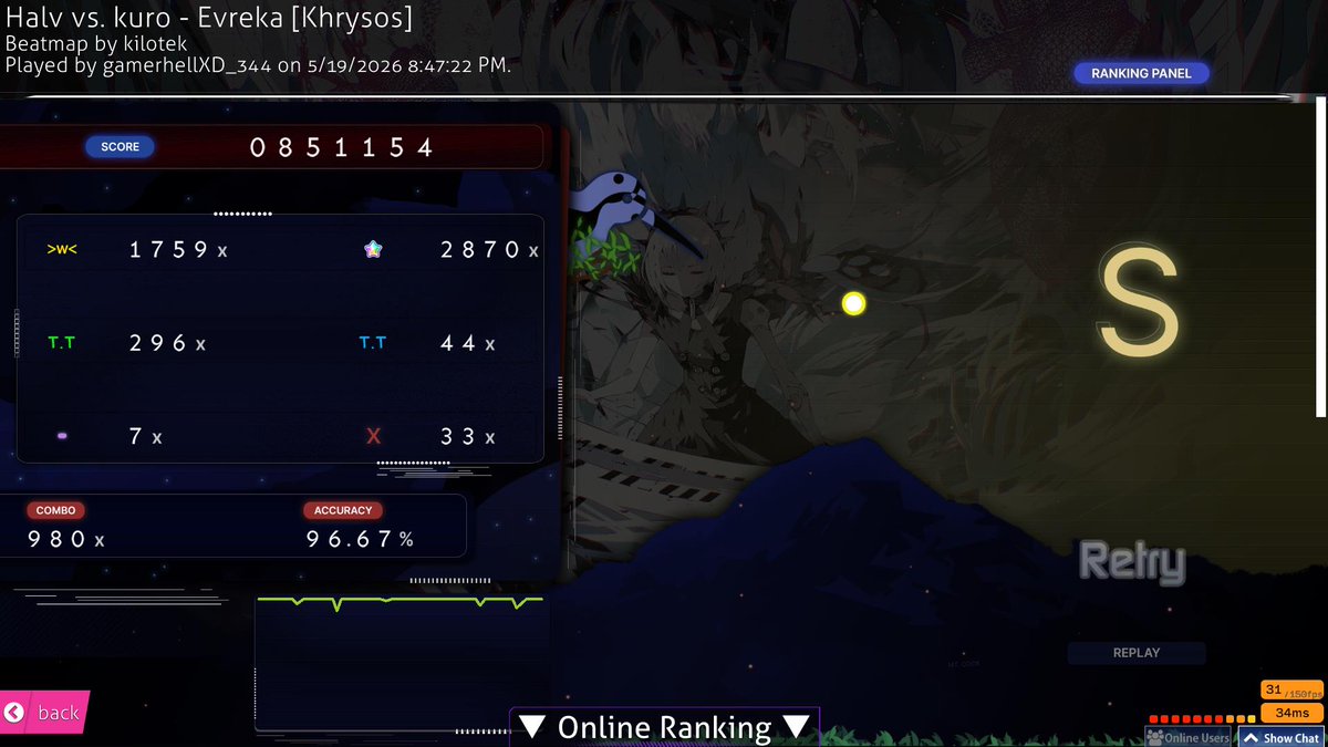 8408x's tweet photo. FIRST 500PP PLAY IN MANIA https://t.co/hGIszQPQbo