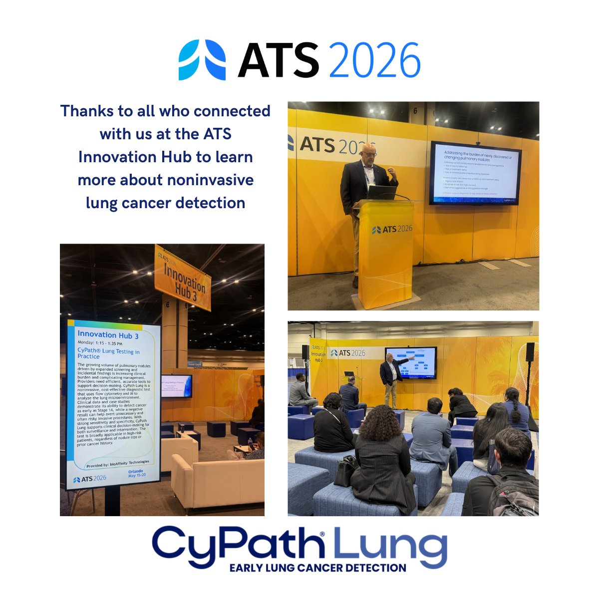 bioAffinity's tweet photo. CyPath® Lung, our noninvasive, AI-powered diagnostic test with at-home sample collection, is helping advance earlier lung cancer risk assessment and support clinical decision-making.
#ATS2026 #LungCancer #EarlyDetection #Pulmonology #Innovation #CyPathLung https://t.co/HSwLOWFiwE