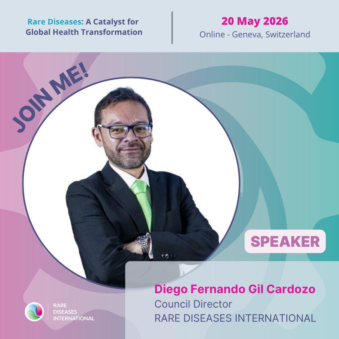 Fecoer's tweet photo. 🌍 #MUNDO | #SaveTheDate | Los invitamos a acompañarnos mañana en este importante evento paralelo de la 79ª Asamblea Mundial de la Salud.

Nuestro director, Diego Gil, presidente de Enfermedades Raras en el Caribe y América Latina (ERCAL) y Council Director de Rare Diseases International, participará como speaker en esta conversación global que busca impulsar acciones y soluciones para transformar la salud.

📲 Inscripción virtual: https://t.co/6qyBvdXacf
📍 Rare Diseases: A Catalyst for Global Health Transformation
📅 20 de mayo de 2026
🕕 18:00–20:00 (CEST – Ginebra)

🕐 Horarios:
🇨🇴 Colombia / 🇵🇪 Perú / 🇪🇨 Ecuador: 11:00 a.m.
🇲🇽 México: 10:00 a.m.
🇨🇱 Chile: 12:00 p.m.
🇦🇷 🇧🇷 Argentina y Brasil: 1:00 p.m.
🇪🇸 España: 6:00 p.m.

🌐 Modalidad presencial en Ginebra y virtual.

🤝 Un espacio clave para fortalecer la articulación global y avanzar en soluciones sostenibles para las personas con enfermedades raras.

#RareDiseases #GlobalHealth #HealthEquity #WHA79 #UHC #RDI