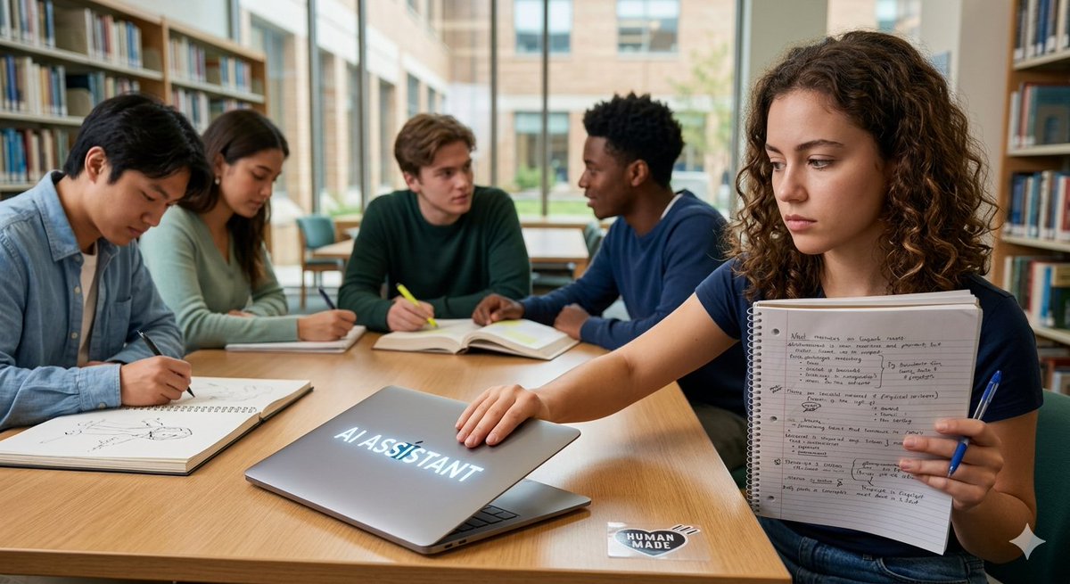 soumitradutta's tweet photo. The AI Backlash Nobody Predicted: Why Gen Z is Leading the Rebellion

Recent pieces in in the media highlight a massive shift: the loudest critics of AI aren't Luddites—they are Gen Z and young millennials.

As universities and corporations double down on AI, they are hitting an unexpected wall of human resistance. Here is what's happening and how leaders must respond:

1. The Reality: This isn't fear, it's fatigue.

Young people are rejecting AI not because they don't understand it, but because they do. They are pushing back against:

The "Dead Internet": A fierce rejection of synthetic social media content in favor of raw, authentic human connection.

Devalued Creativity: The feeling that AI tools plagiarize their data to replace entry-level creative and coding jobs.

Consent & Privacy: A deep skepticism toward corporate data-harvesting models.

2. The Market Shift: A premium on the "Human-Made"

The assumption that tech adoption is inevitable is dead. We are entering an era of deliberate "opt-out" movements (analog tools, dumbphones) where "100% Human-Created" is becoming a premium, highly marketable luxury badge.

3. The Pivot for Universities: Techno-Humanism

Higher education cannot force AI integration on a population seeking to reclaim human agency. Institutions must:

Protect Analog Options: Accommodate students who choose to write, create, and think without algorithmic assistance.

Teach Critical Evaluation: Focus heavily on data ethics, copyright law, and bias—not just how to write prompts.

Double Down on the Inimitable: Prioritize what AI can't replicate—vibrant seminar debates, hands-on labs, and deep human mentorship.

The Bottom Line: Gen Z isn't anti-technology; they are pro-humanity. If our AI strategy ignores human dignity and autonomy, the very generation we are trying to reach will walk away.

Opinion | The Generation That Grew Up With A.I. Hates It - The New York Times

#AI #HigherEducation #GenZ #FutureOfWork #TechEthics #Universities