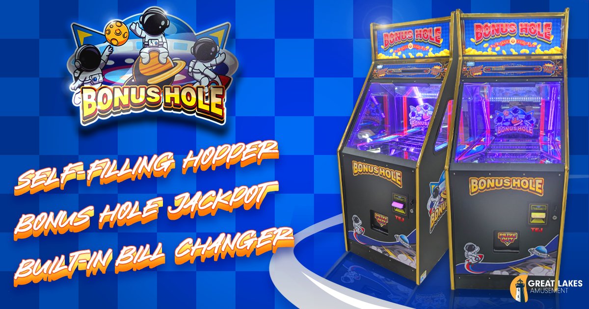 GlaStore's tweet photo. The Tej Bonus Hole Coin Pusher features a 'Bonus Hole' that accumulates and dispenses a special bonus. Designed for strategic, skill-based gameplay, it also features a 'Skill Stop' button and slider.
Built-in bill changer ✅
Self-filling hopper✅
Alarm System✅ https://t.co/DtEKBEtlSX