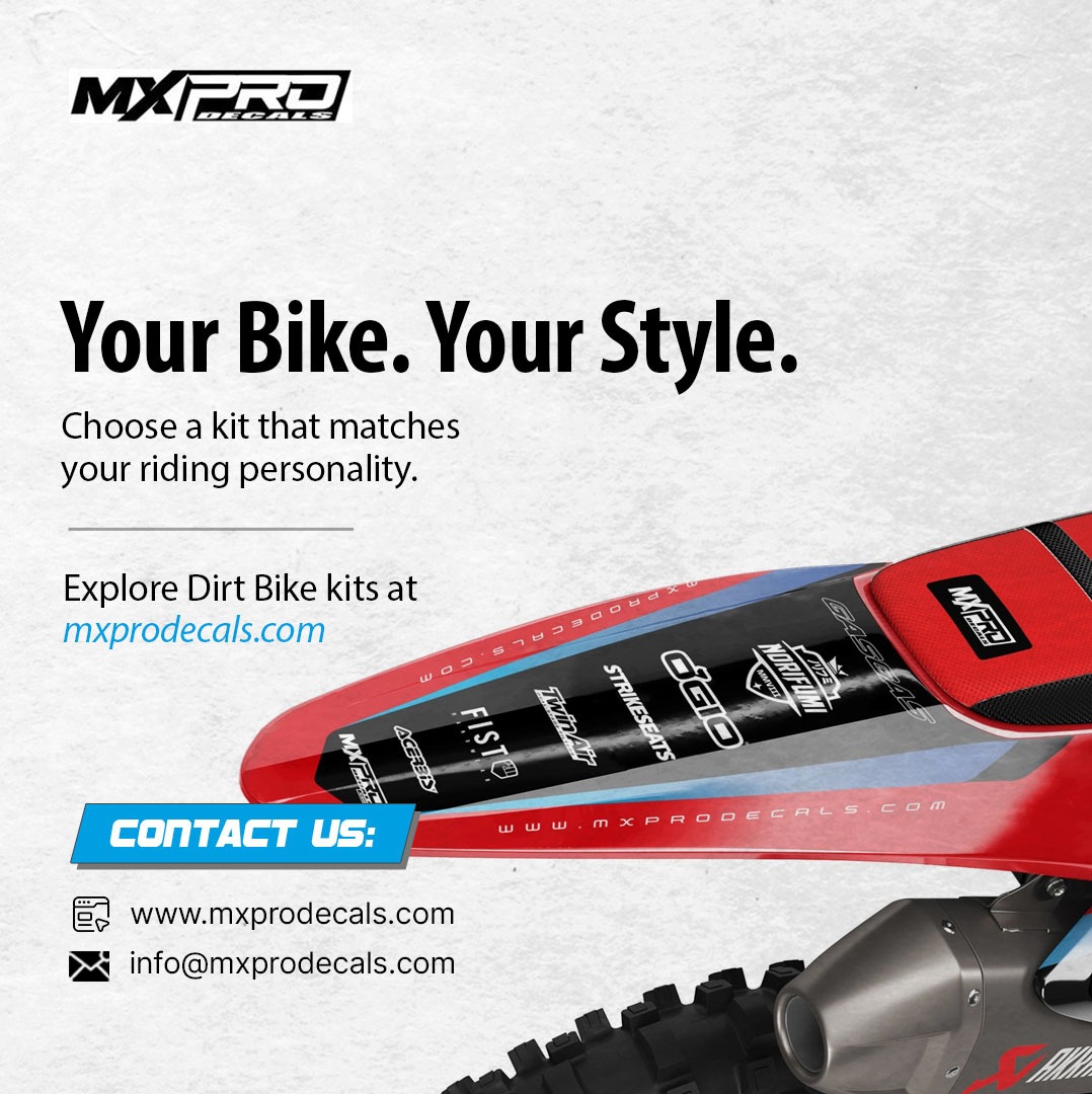 MXPRODECAL's tweet photo. Your bike already performs — now make it look the part. ⚡

Give your dirt bike a fresh custom finish with standout decal designs made to turn heads on the track, trail, or wherever you ride.

https://t.co/OXVt1sM0Dv

#Mxprodecals #DirtBikeStyle #MotocrossGraphics #BikeDecals https://t.co/FOsaMwZp6w