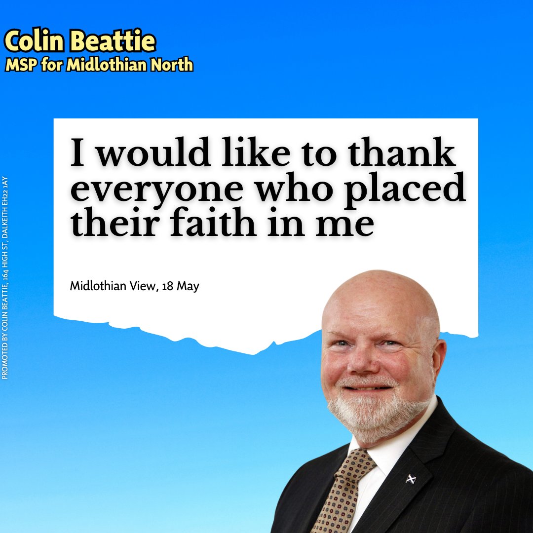 uartlach's tweet photo. I would like to sincerely thank everyone who placed their faith in me and voted for me to represent Midlothian North at the Scottish Parliament.

You can read my first column since being re-elected at the link below👇

📰https://t.co/7DLK7GONpt https://t.co/dL2RaWm91j