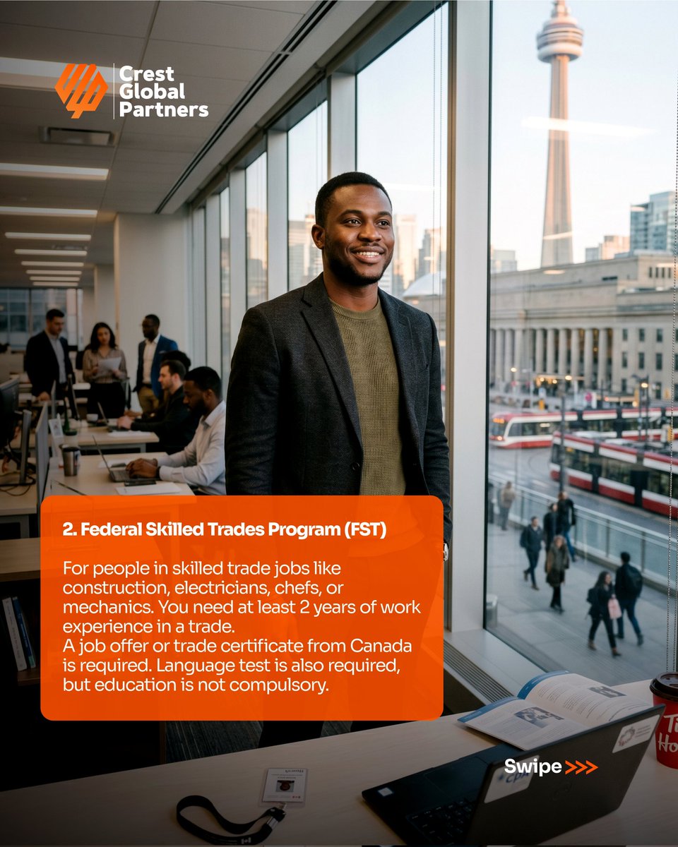 CGPLimited_'s tweet photo. 🇨🇦 🛬 We help you identify the right pathway, prepare your profile, and guide you through the Canada Express Entry process with expert support.

Contact us today! 

📞 +234 703 965 6468 

#CanadaExpressEntry
#StudyAndWorkAbroad
#MoveToCanada
#CrestGlobalPartners https://t.co/JXCMq4nd33