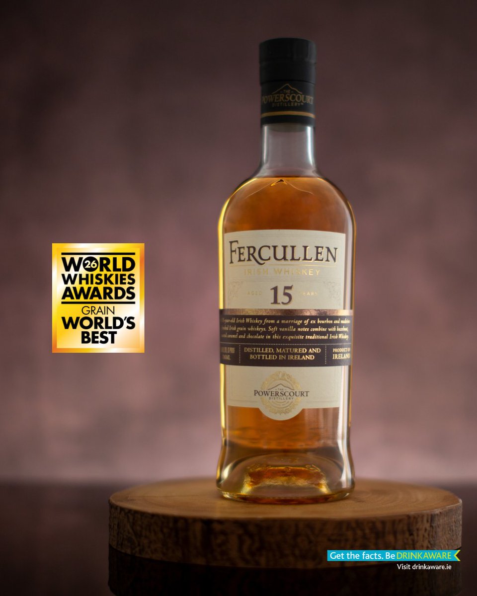 FercullenWhisky's tweet photo. Fercullen 15 Year Old.

Twice named World’s Best Grain Whiskey.

A refined expression shaped by time and craft.

#Fercullen15 #IrishWhiskey https://t.co/swRvhwXP58