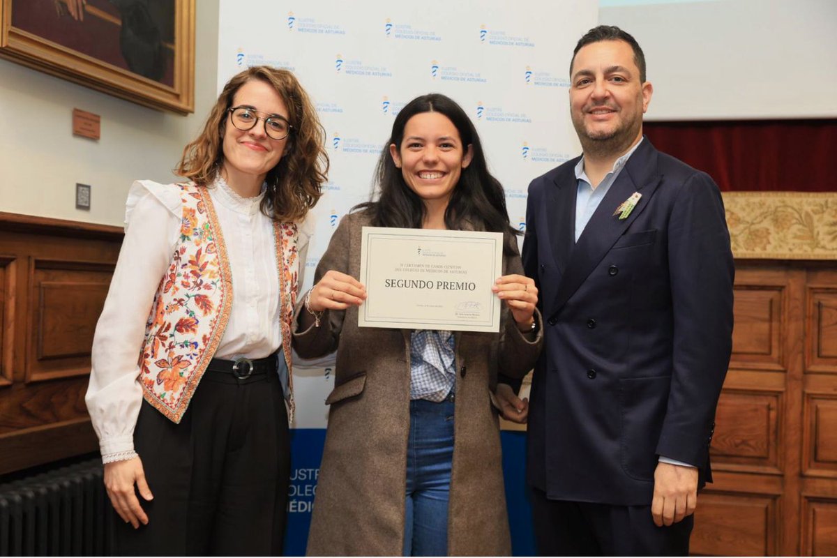 icomasturias's tweet photo. 👩🏻‍⚕️ Ayer celebramos la jornada final del 𝗜𝗜 𝗖𝗲𝗿𝘁𝗮𝗺𝗲𝗻 𝗱𝗲 𝗖𝗮𝘀𝗼𝘀 𝗖𝗹í𝗻𝗶𝗰𝗼𝘀 𝗜𝗖𝗢𝗠𝗔𝗦𝗧 y se eligieron los 3 casos ganadores:

🥇 Dra. Claudia García Huerta 
🥈 Dra. Iratxe Lander Mata 
🥉 Dra. María Salgado Barquinero 

#ICOMAST #MedicosdeAsturias https://t.co/5YpFMir9PN