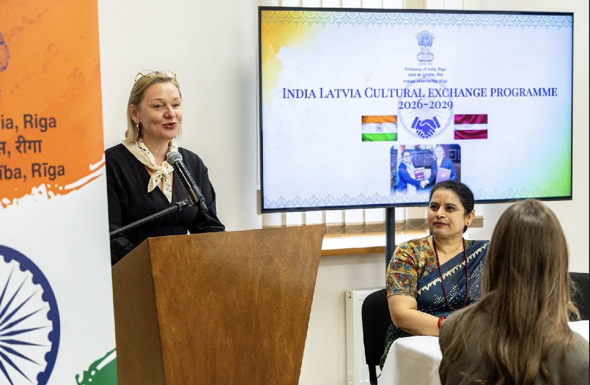 IndEmbRiga's tweet photo. The event was graced by Ms Zane Vagnere, Deputy State Secretary for International Affairs, Integration and Media Affairs, Ministry of Culture, and Ms Katherine Plātere, Head of the Bilateral Relations Directorate, Ministry of Fireign Affairs, Government of Latvia. 

Participation by over 45  experts, including 25 Heads/Directors of various cultural institutions in Latvia testified the growing interest in Latvia to know more about India and collaborate with its cultural institutions. 2/4

@PMOIndia @mygovindia @MEAIndia @KM_kultura @Latvian_MFA @LVinIndia @letanewsen @TVNET_zinas @DelfiLV