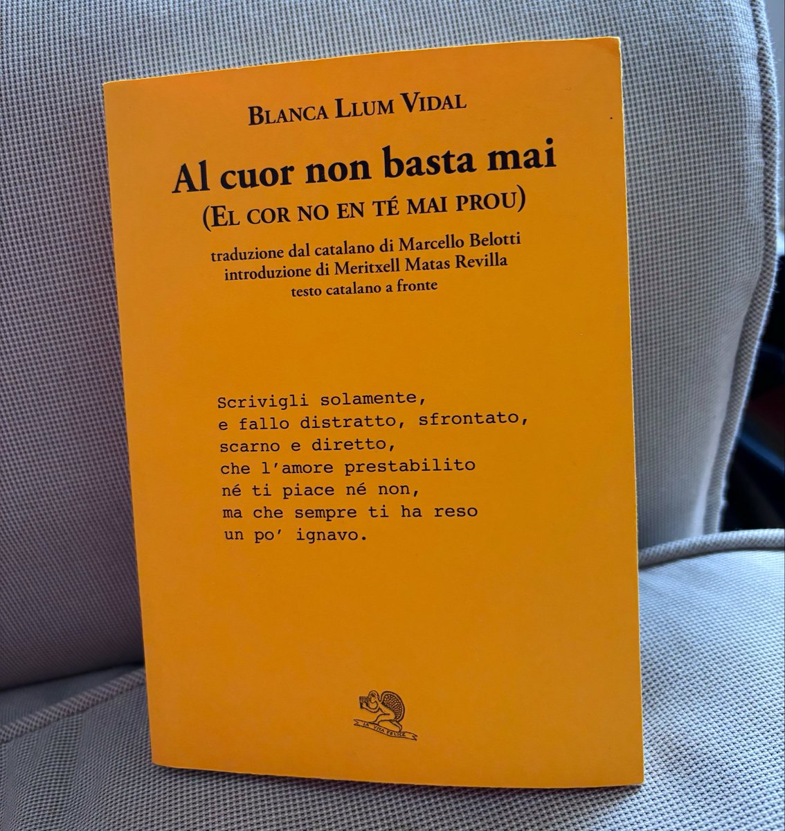 meritxellmatas's tweet photo. Ara que estem d’enhorabona amb la fira del llibre de Torí, només passava per aquí per dir-vos que acaba de sortir la traducció a l’italià de la poesia de @BlancaLlumVidal i que val molt molt la pena. https://t.co/VyviZYiU80