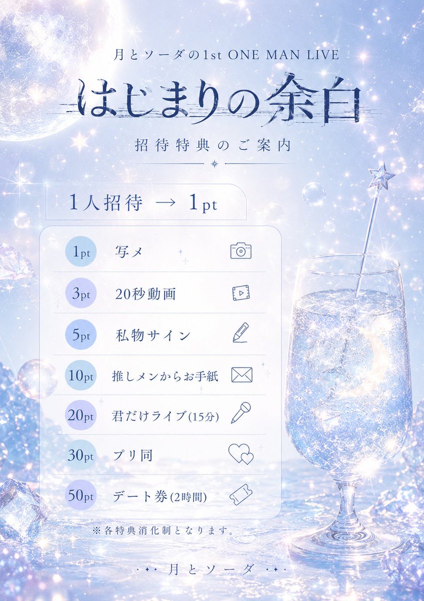 ◻︎ 🌙6/1に開催されるワンマンライブの招待特典を公開🌙 詳細は