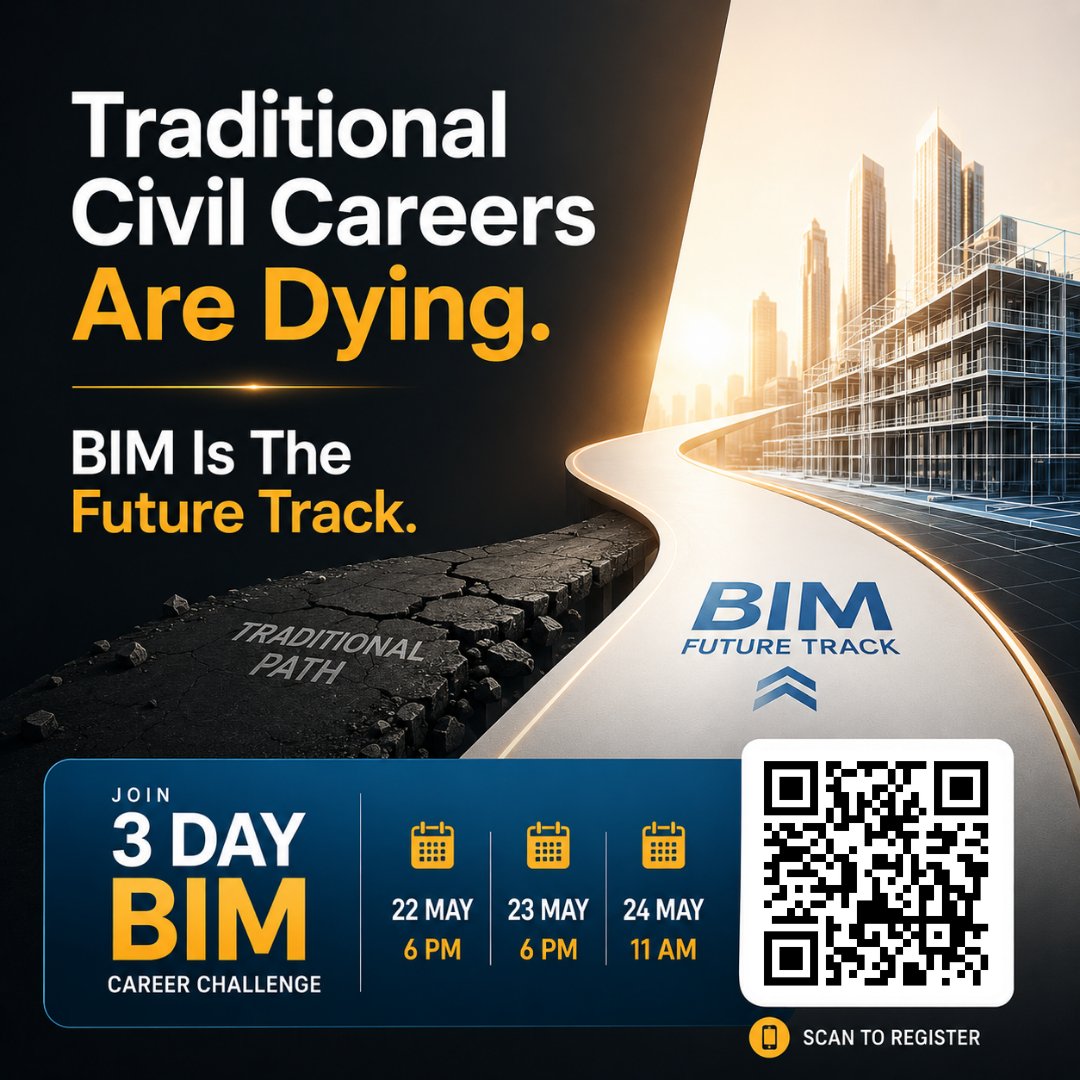 DesignStudioIns's tweet photo. BIM Is The Future Track For Civil Engineers

👉 Registration Link: https://t.co/2SDZjZ2qCU

The industry is changing fast.
BIM skills are creating future-ready career opportunities for Civil Engineers.
📅 22–24 May
💻 Online BIM Career Challenge

#bimfasttrack #BIM https://t.co/jvZzJFl9ru