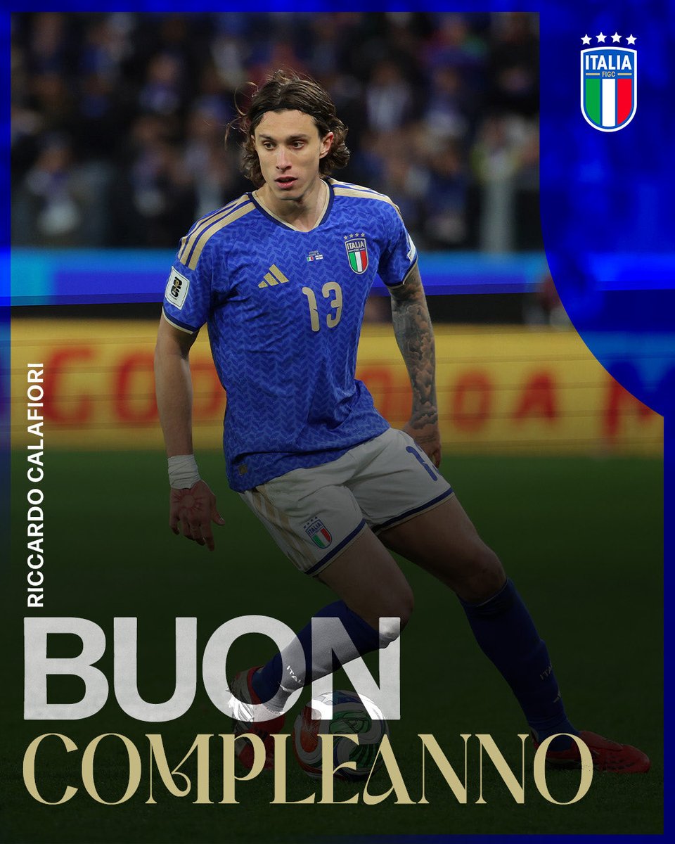 Azzurri's tweet photo. Tanti auguri Riccardo 💙🇮🇹

#Nazionale #Azzurri #VivoAzzurro https://t.co/E8t2Qa3mWO