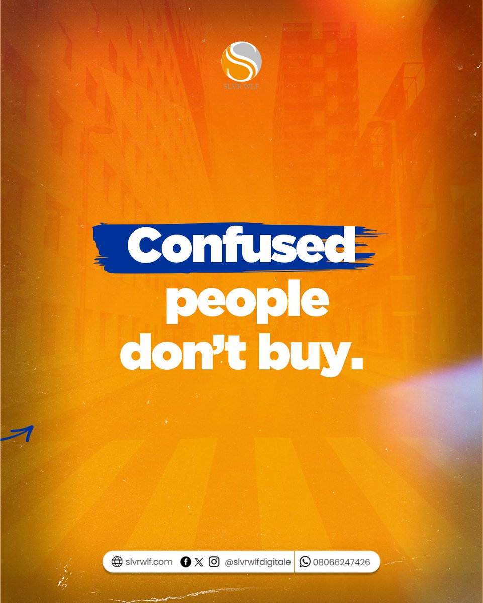 slvrwlfdigitale's tweet photo. Confused people don’t buy.

The longer people need to “figure out” your message, the less likely they are to act.

#ClarityConverts https://t.co/vnTOoCufG3
