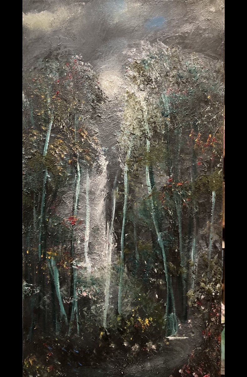 月あかり moon light🌕 ＃油絵 ＃oil ＃月あかり ＃moonlight