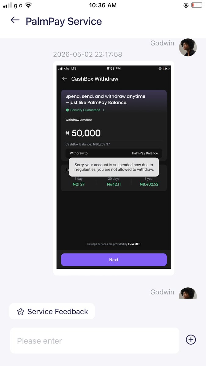 SparkJay01's tweet photo. @palmpay_ng For over how many Days you my account has been frozen I have been chatting with the costumers service but uptill now nothing been done I trusted PalmPay but now I’m losing it this so bad unfreeze my account https://t.co/MYWW2mCZCJ
