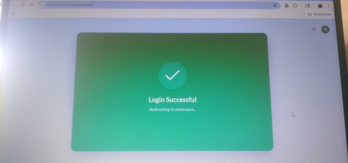 Meteorologist0's tweet photo. Login successful hota hai but "Redirecting to dashboard..." pe atak jaata hai. 1 ghanta wait karne ke baad bhi kuch nahi ho raha.  @cbseindia29
 please server issue fix karo  pareshan hain. #CBSE #CBSE2026 #Reevaluation #ServerDown #CBSEPortal https://t.co/27Ngltu1Y4