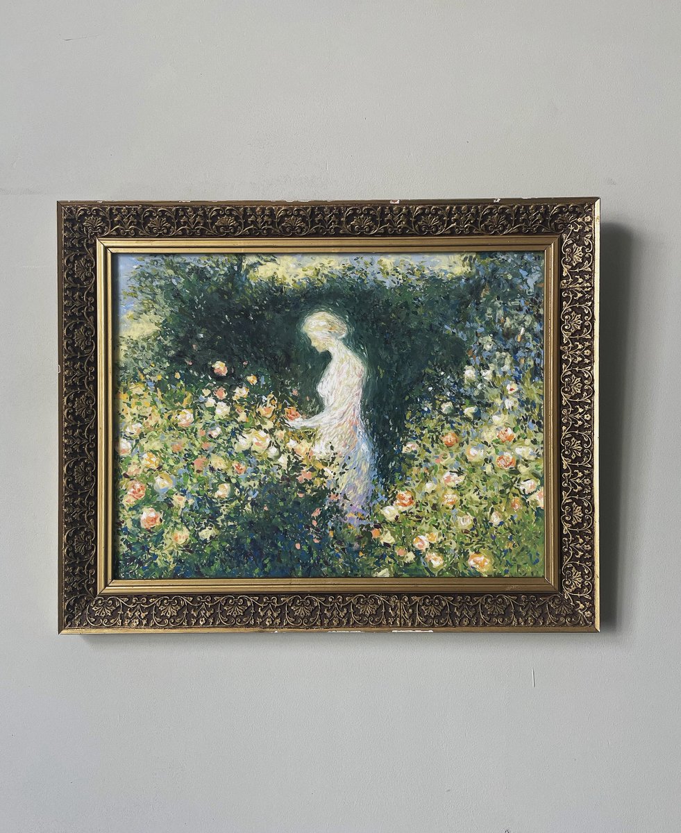 _Vin_Artist_'s tweet photo. ‘Garden of dreams’

Oil pastel on paper/Framed in a vintage wooden frame and museum glass with an anti-reflective coating. https://t.co/oTraEWrgGR