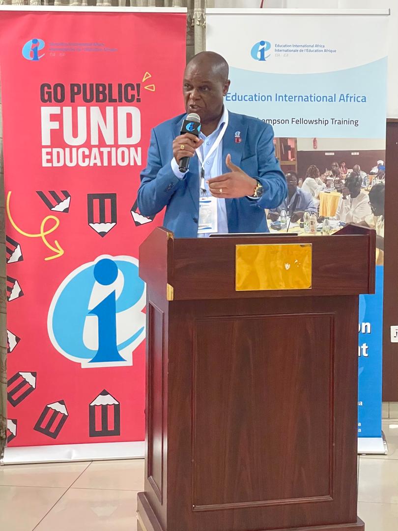 EduintAfrica's tweet photo. “Using a medical model, we must diagnose our unions’ strengths, weaknesses, opportunities, and threats—and act accordingly.”
— Dr. Dennis Sinyolo, EI Africa - Regional Director.
John Thompson Fellowship Programme
#UnionStrength #EducationUnions https://t.co/gI4uYk7KiN