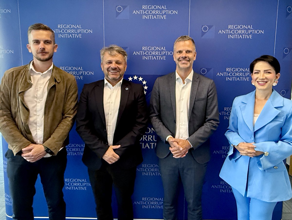 raiseeorg's tweet photo. RAI welcomed H.E. @Åge Sandal Møller, Ambassador of the Kingdom of Denmark to BiH @DanishMFA , to the RAI in Sarajevo for a meeting with Mr. @albert_hani , Director of RAI.

The discussion highlighted the importance of regional #cooperation, #integrity, and continued #international partnership in advancing anti-corruption efforts and rule of law across SEE.

#RAI #AntiCorruption #Integrity #RuleOfLaw #RegionalCooperation