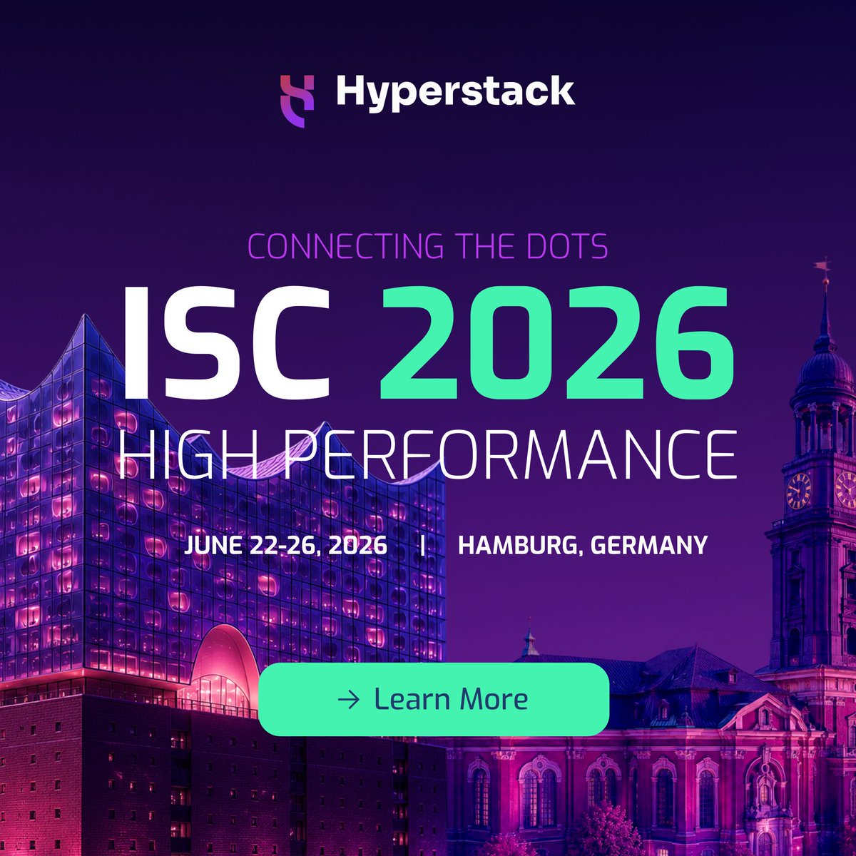 Hyperstackcloud's tweet photo. Hamburg is about to get a lot more accelerated.

Catch Hyperstack at ISC High Performance 2026 — Booth A39 | 22–26 June.

Blackwell-powered infrastructure for HPC, genomics, AI training and production inference — from single-tenant SPC to managed Kubernetes & Slurm clusters.

Book a meeting: https://t.co/Zri0QR4HqG

#Hyperstack #ISC26 #ISCHPC