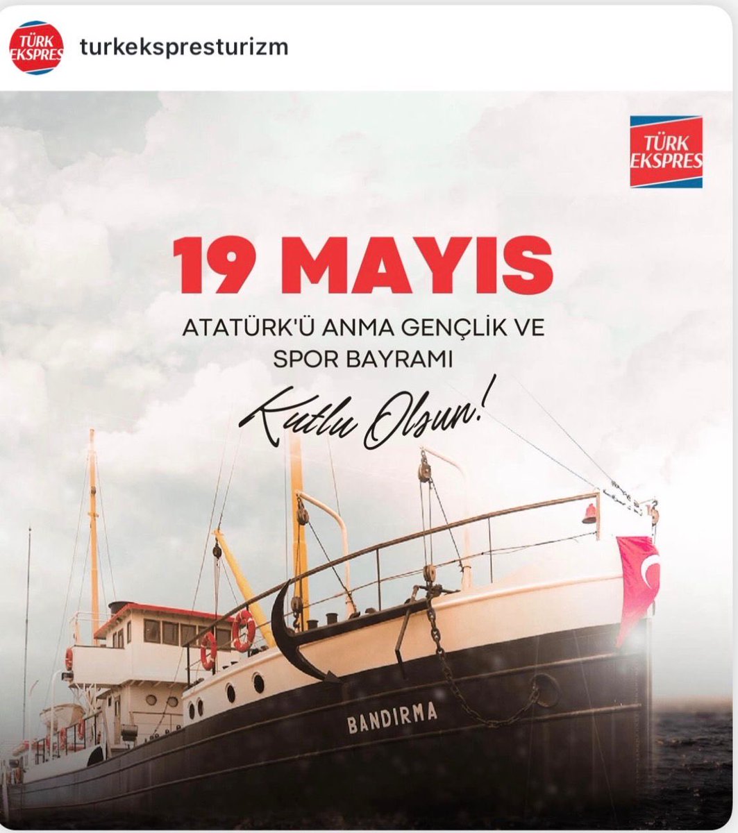 TSokmenoglu's tweet photo. #19Mayıs Atatürk'ü Anma, Gençlik ve Spor Bayramımız Kutlu Olsun! @TurkEkspres https://t.co/fNZIVXVuOn